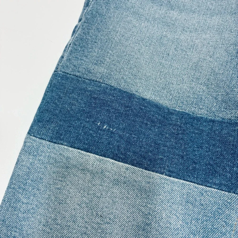 La vie Rebecca Tylor Patchwork Jeans Women Size 25 Straight‎ Leg Hight Waist